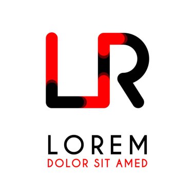 kırmızı Siyah ile ilk Harfi Lr ve köşeleri yuvarlak vardır. işletmeler ve şirketler için alfabe logo tasarımı. zarif ve basit tasarımı ile, kartvizit, flayers, broşürler, kimlik, başlangıç, mektup, medya, başlangıç, şirket, sanayi için kullanabilirsiniz
