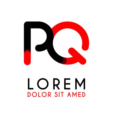 kırmızı Siyah ile ilk Harfi Pq ve köşeleri yuvarlak vardır. işletmeler ve şirketler için alfabe logo tasarımı. zarif ve basit tasarımı ile, kartvizit, flayers, broşürler, kimlik, başlangıç, mektup, medya, başlangıç, şirket, sanayi için kullanabilirsiniz
