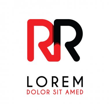 kırmızı Siyah ile ilk Harf Rr ve köşeleri yuvarlak vardır. işletmeler ve şirketler için alfabe logo tasarımı. zarif ve basit tasarımı ile, kartvizit, flayers, broşürler, kimlik, başlangıç, mektup, medya, başlangıç, şirket, sanayi için kullanabilirsiniz