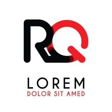 kırmızı Siyah ile ilk Harf Rq ve köşeleri yuvarlak vardır. işletmeler ve şirketler için alfabe logo tasarımı. zarif ve basit tasarımı ile, kartvizit, flayers, broşürler, kimlik, başlangıç, mektup, medya, başlangıç, şirket, sanayi için kullanabilirsiniz