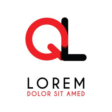 kırmızı Siyah ile ilk Harf Ql ve köşeleri yuvarlak vardır. işletmeler ve şirketler için alfabe logo tasarımı. zarif ve basit tasarımı ile, kartvizit, flayers, broşürler, kimlik, başlangıç, mektup, medya, başlangıç, şirket, sanayi için kullanabilirsiniz