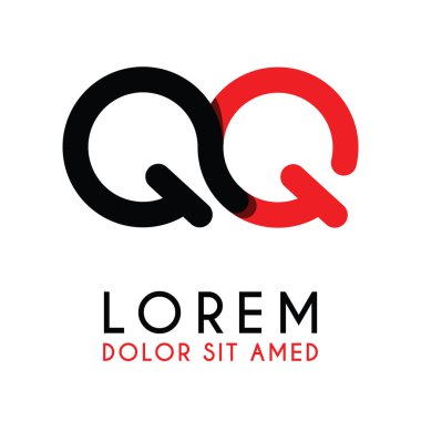 kırmızı Siyah ile ilk Harf Qq ve köşeleri yuvarlak vardır. işletmeler ve şirketler için alfabe logo tasarımı. zarif ve basit tasarımı ile, kartvizit, flayers, broşürler, kimlik, başlangıç, mektup, medya, başlangıç, şirket, sanayi için kullanabilirsiniz