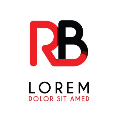 kırmızı Siyah ile ilk Harf Rb ve köşeleri yuvarlak vardır. işletmeler ve şirketler için alfabe logo tasarımı. zarif ve basit tasarımı ile, kartvizit, flayers, broşürler, kimlik, başlangıç, mektup, medya, başlangıç, şirket, sanayi için kullanabilirsiniz