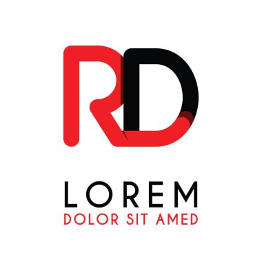 kırmızı Siyah ile ilk Harf Rd ve köşeleri yuvarlak vardır. işletmeler ve şirketler için alfabe logo tasarımı. zarif ve basit tasarımı ile, kartvizit, flayers, broşürler, kimlik, başlangıç, mektup, medya, başlangıç, şirket, sanayi için kullanabilirsiniz