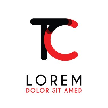 kırmızı Siyah ile ilk Harfi Tc ve köşeleri yuvarlak vardır. işletmeler ve şirketler için alfabe logo tasarımı. zarif ve basit tasarımı ile, kartvizit, flayers, broşürler, kimlik, başlangıç, mektup, medya, başlangıç, şirket, sanayi için kullanabilirsiniz