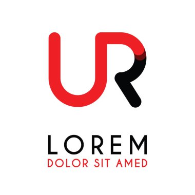 kırmızı Siyah ile ilk Harfi ve yuvarlak köşeleri vardır. işletmeler ve şirketler için alfabe logo tasarımı. zarif ve basit tasarımı ile, kartvizit, flayers, broşürler, kimlik, başlangıç, mektup, medya, başlangıç, şirket, sanayi için kullanabilirsiniz