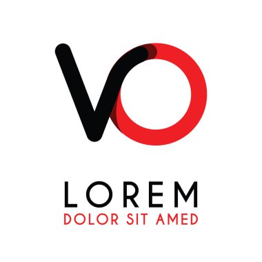 kırmızı Siyah ile ilk Harfi Vo ve köşeleri yuvarlak vardır. işletmeler ve şirketler için alfabe logo tasarımı. zarif ve basit tasarımı ile, kartvizit, flayers, broşürler, kimlik, başlangıç, mektup, medya, başlangıç, şirket, sanayi için kullanabilirsiniz