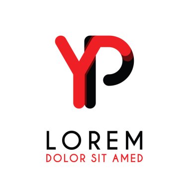 kırmızı Siyah ile ilk Harfi Yp ve köşeleri yuvarlak vardır. işletmeler ve şirketler için alfabe logo tasarımı. zarif ve basit tasarımı ile, kartvizit, flayers, broşürler, kimlik, başlangıç, mektup, medya, başlangıç, şirket, sanayi için kullanabilirsiniz