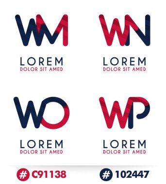 Şirket veya şirketler endüstrisi için W alfabesi logo konsepti, çeşitli online ve çevrimdışı, promosyon reklam ve pazarlama baskı. açılış sayfası, şablon, web, mobil uygulama, poster, web sitesi için olabilir. işletmeler ve şirket için alfabe logo tasarımı