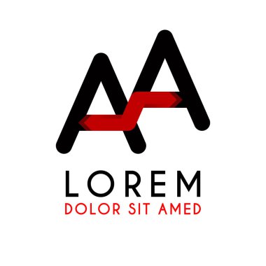 Degrade ok ile Aa Harf siyah logosu. şirket logoları, web siteleri, organizasyonlar için de kullanılabilir. Topluluklar, Kobİ'ler, danışmanlar