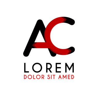 Degrade ok ile Ac Mektup siyah logo. şirket logoları, web siteleri, organizasyonlar için de kullanılabilir. Topluluklar, Kobİ'ler, danışmanlar