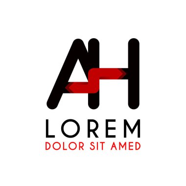 Degrade ok ile Ah Mektup siyah logo. şirket logoları, web siteleri, organizasyonlar için de kullanılabilir. Topluluklar, Kobİ'ler, danışmanlar