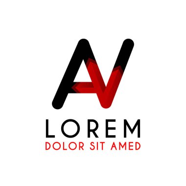 Degrade ok ile Av Letter siyah logo. şirket logoları, web siteleri, organizasyonlar için de kullanılabilir. Topluluklar, Kobİ'ler, danışmanlar