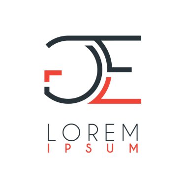 G harfi ile E veya Ge harfi arasındaki logo belirli bir mesafeile turuncu ve gri renkle bağlanır