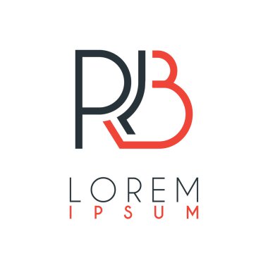 R harfi ile B harfi veya Rb harfi arasındaki logo, belirli bir mesafeile turuncu ve gri renkle bağlanır. Logo tasarımı kimlik, şirket baş harfleri, organizasyonlar, ajanslar ve banner, web sayfası, web sitesi, ana sayfa, mobil uygulamalar için kullanılabilir.