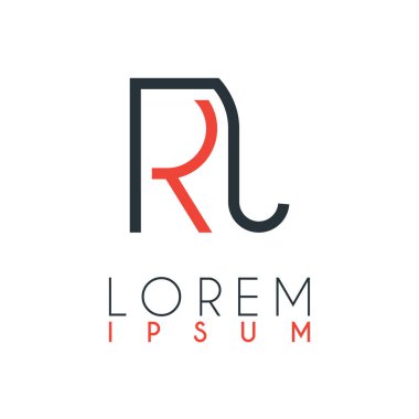 R harfi ile J veya Rj harfi arasındaki logo belirli bir mesafe ile turuncu ve gri renkle bağlanır. Logo tasarımı kimlik, şirket baş harfleri, organizasyonlar, ajanslar ve banner, web sayfası, web sitesi, ana sayfa, mobil uygulamalar için kullanılabilir.