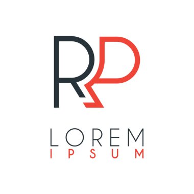 R harfi ile P veya Rp harfi arasındaki logo belirli bir mesafeile turuncu ve gri renkle bağlanır. Logo tasarımı kimlik, şirket baş harfleri, organizasyonlar, ajanslar ve banner, web sayfası, web sitesi, ana sayfa, mobil uygulamalar için kullanılabilir.