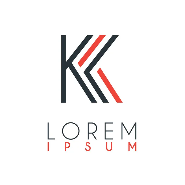 K harfi ile K veya Kk harfi arasındaki logo belirli bir mesafeile turuncu ve gri renkle bağlanır. Logo tasarımı kimlik, şirket baş harfleri, organizasyonlar, ajanslar ve banner, web sayfası, web sitesi, ana sayfa, mobil uygulamalar için kullanılabilir.