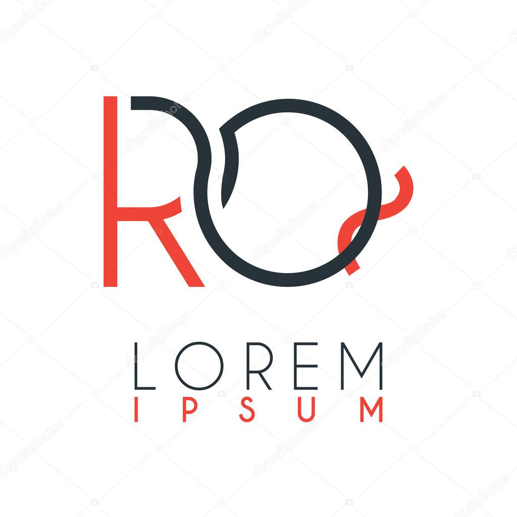 The logo between the letter R and letter Q or RQ with a certain distance and connected by orange and gray color. Logo design  can be used for identity, company initials, organizations, agencies and banner,  web page, website, homepage, mobile apps.