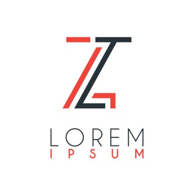 Z harfi ile T harfi arasındaki logo belirli bir uzaklığa ve turuncu ve gri renklere bağlıdır.