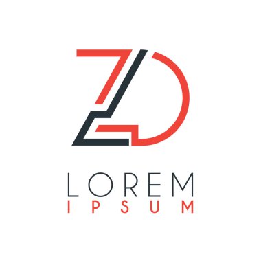 Z harfi ile D harfi veya Zd harfi arasındaki logo belli bir uzaklığa ve turuncu ve gri renklere bağlıdır.