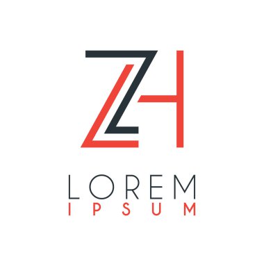 Z harfi ile H harfi ve Zh harfi arasındaki logo belirli bir uzaklığa ve turuncu ve gri renklere bağlıdır.