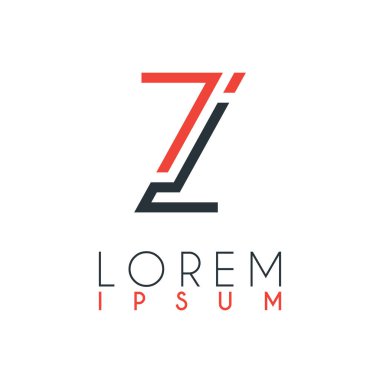 Z harfi ile I veya Zi harfi arasındaki logo belli bir uzaklığa ve turuncu ve gri renklere bağlıdır.