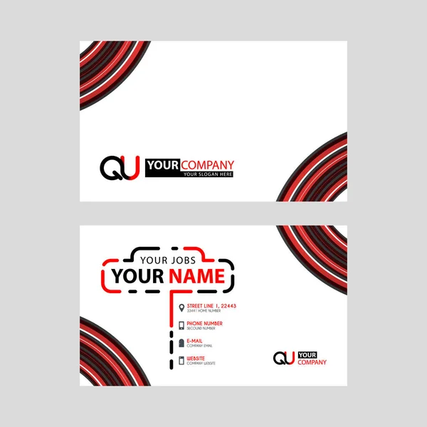 Modern Simple Horizontal Design Business Cards Logo Transparent Red Black — Stock Vector