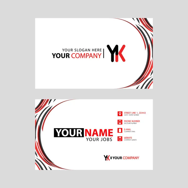 Carta Logotipo Preto Que Está Incluído Cartão Nome Cartão Visita — Vetor de Stock