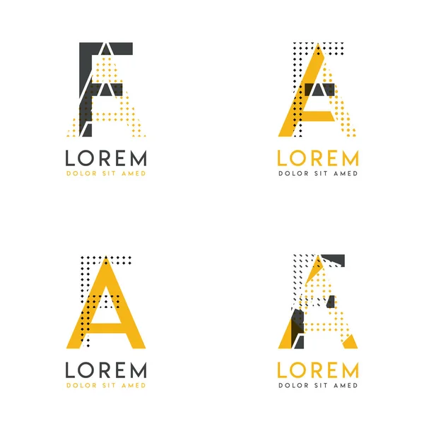 Een Set Met Vier Abstracte Logo Geschikt Voor Websites Bedrijfsidentiteit — Stockvector