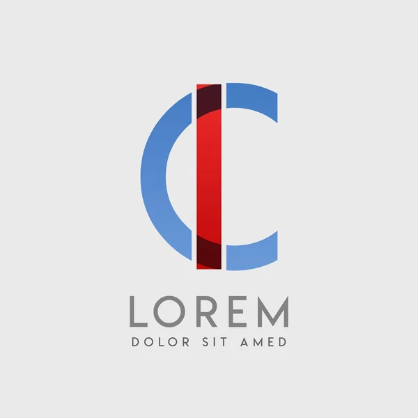 Logo Letters Blue Red Gradation — 스톡 벡터