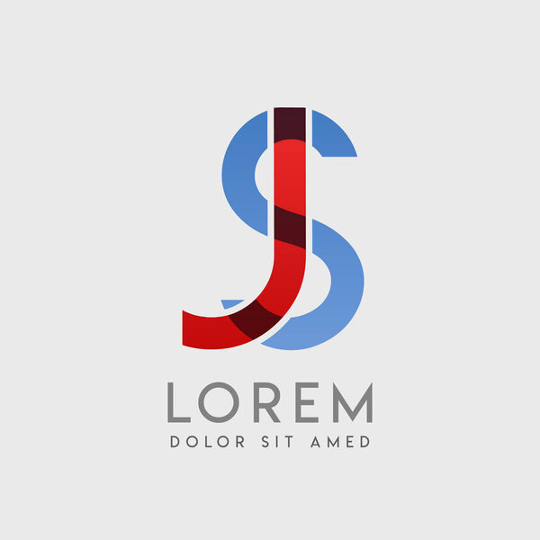 JS logo letters with "blue and red" gradation