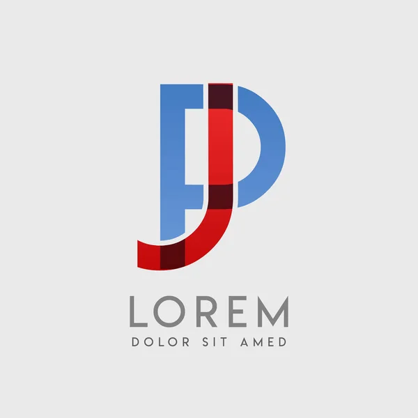 Logo Letters Blue Red Gradation — 图库矢量图片