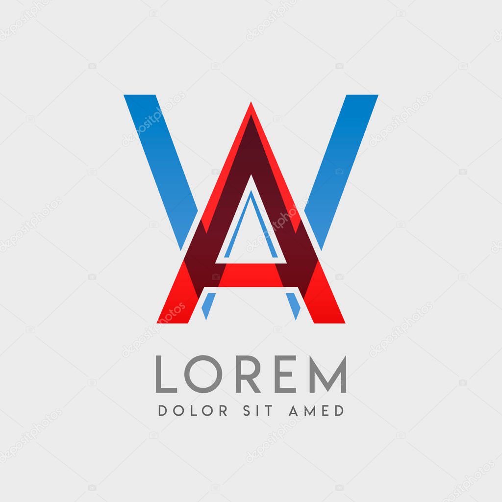 AW logo letters with 