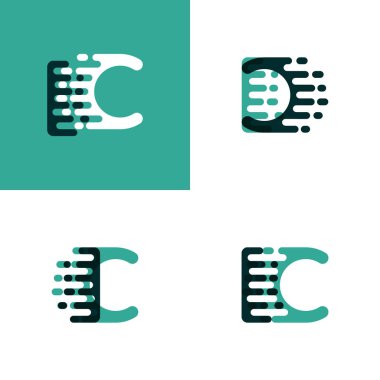 Açık yeşil ve koyu yeşil aksanlı Ic harfleri logo.