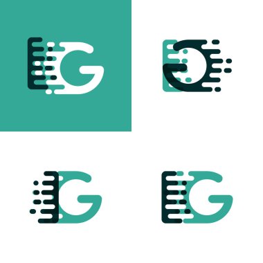 Açık yeşil ve koyu yeşil aksanlı logo harfleri.