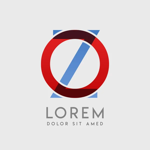 Logo Letters Met Blauw Rood Gradatie — Stockvector