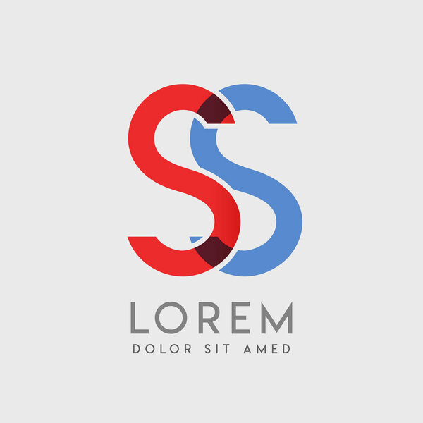 SS logo letters with "blue and red" gradation