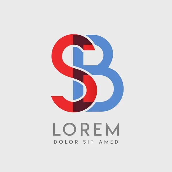 Logo Letters Blue Red Gradation — 스톡 벡터