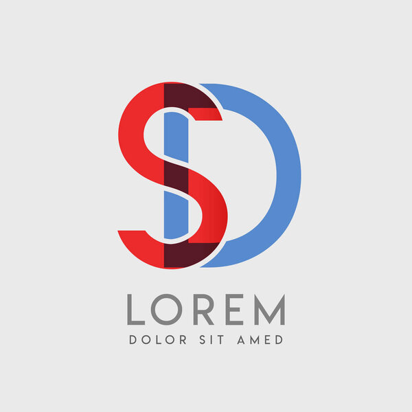 SD logo letters with "blue and red" gradation