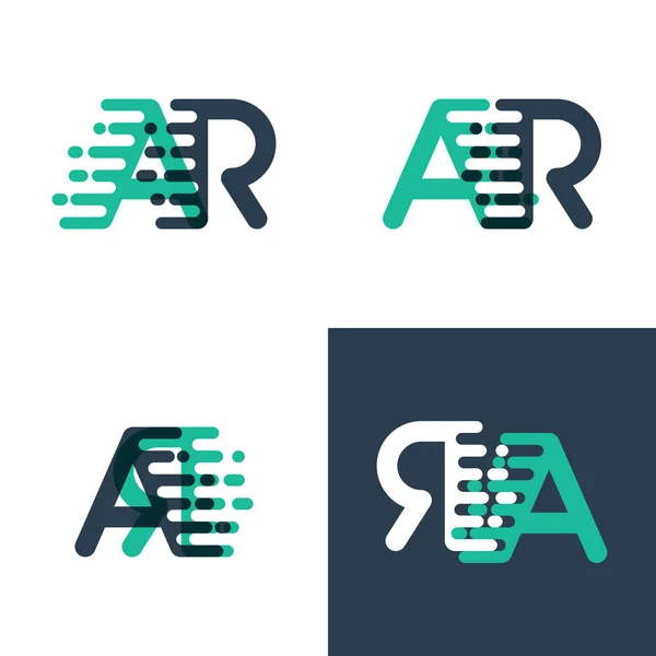 Logo Lettres Avec Vitesse Accentuation Tosca Vert Bleu Foncé — Image vectorielle