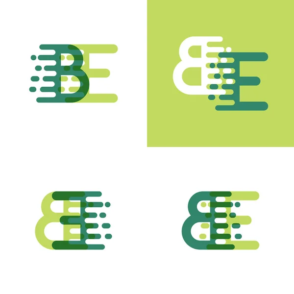 Γίνετε Γράμματα Λογότυπο Έμφαση Ταχύτητα Ανοιχτό Πράσινο Και Σκούρο Πράσινο — Διανυσματικό Αρχείο