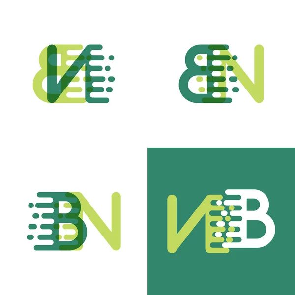 Logotipo Con Acento Verde Claro Verde Oscuro — Vector de stock