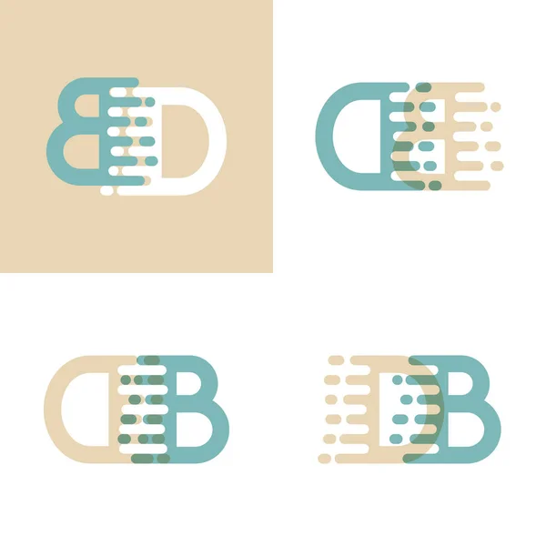 Logo Letras Con Velocidad Acento Crema Verde Pastel — Vector de stock