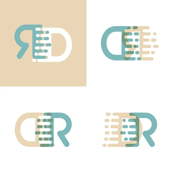 Logotipo Letras Con Velocidad Acento Crema Verde Pastel — Vector de stock