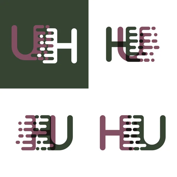 Logotipo Letras Con Velocidad Acento Púrpura Verde Oscuro — Archivo Imágenes Vectoriales