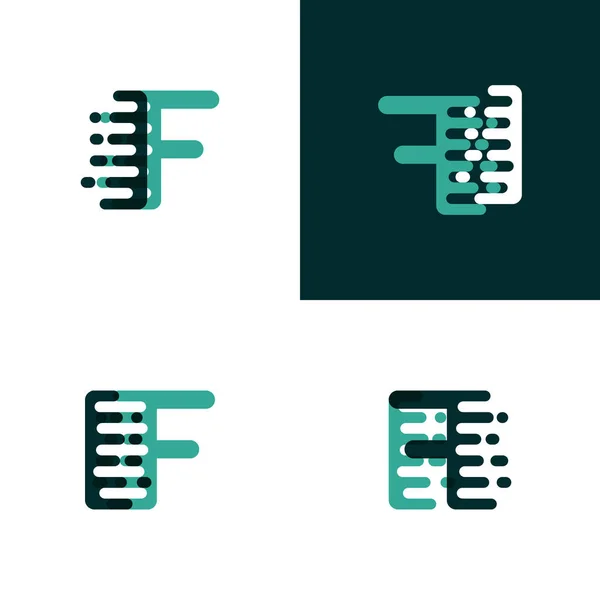Logo Con Acento Verde Claro Verde Oscuro — Vector de stock