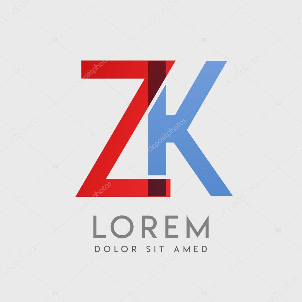 ZK logo letters with 