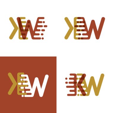 Açık kahverengi ve koyu kahverengi aksan hızında KW harfleri.