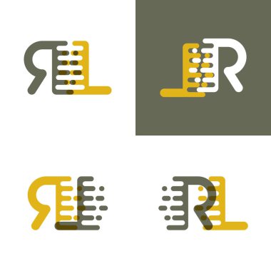 Kahverengi ve koyu sarı aksanlı RI harfleri.